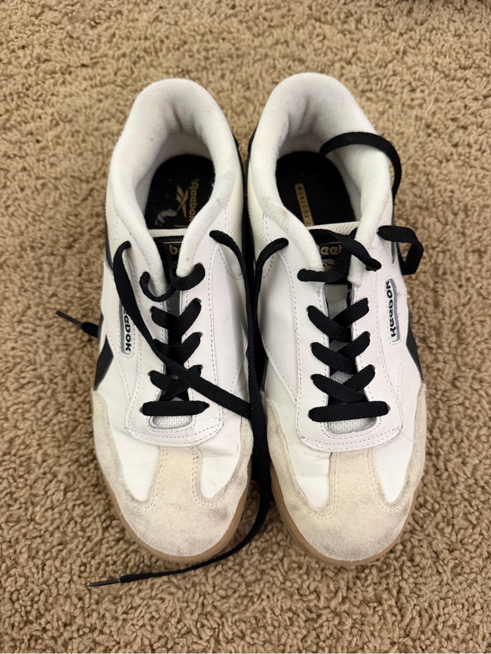 Reebok women’s White and Black Low-Top Sneakers